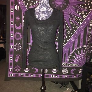 Black long sleeve top